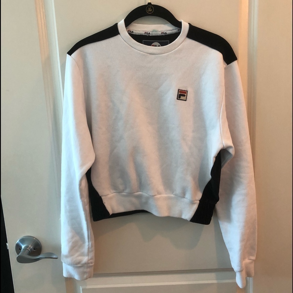 Fila Velour Cropped Sweater Size S